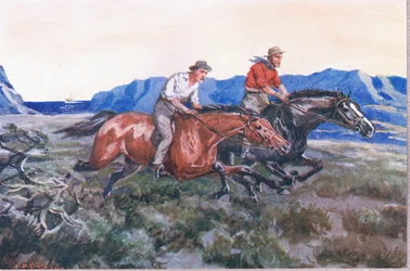 Uit het wrak, uit Gedichten van Adam Lindsay Gordon gepubliceerd door T. N. Foulis, 1912